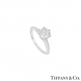 Tiffany & Co. Platinum Diamond Setting Ring 1.50ct I/VS1